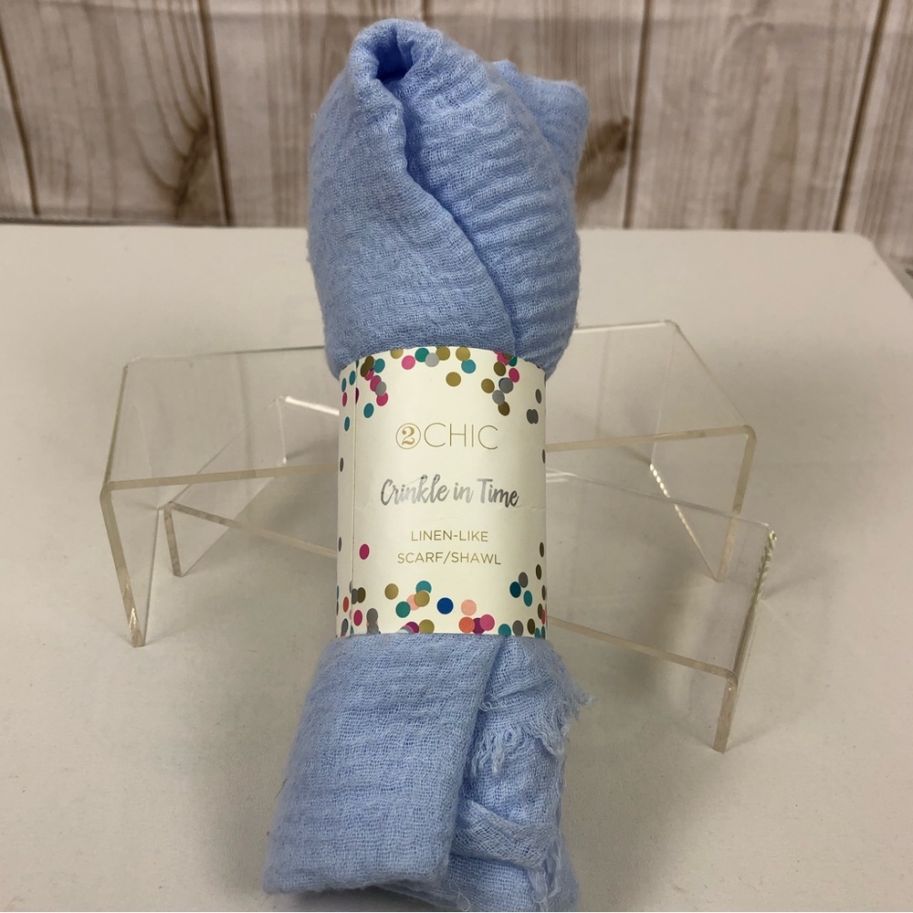 2 Chic Crinkle Scarf / Shawl with Eyelash Fringe